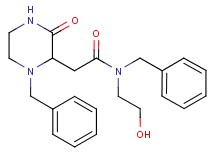 N-benzyl-2-(1-benzyl-3-oxo-2-piperazinyl)-N-(2-hydroxyethyl)acetamide