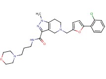 5-{[5-(2-chlorophenyl)-2-furyl]methyl}-1-methyl-N-[3-(4-morpholinyl)propyl]-4,5,6,7-tetrahydro-1H-pyrazolo[4,3-c]pyridine-3-carboxamide