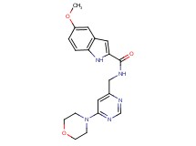 5-methoxy-N-{[6-(4-morpholinyl)-4-pyrimidinyl]methyl}-1H-indole-2-carboxamide