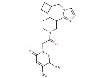 2-(2-{3-[1-(cyclobutylmethyl)-1H-imidazol-2-yl]piperidin-1-yl}-2-oxoethyl)-5,6-dimethylpyridazin-3(2H)-one