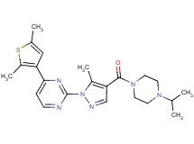 4-(2,5-dimethyl-3-thienyl)-2-{4-[(4-isopropyl-1-piperazinyl)carbonyl]-5-methyl-1H-pyrazol-1-yl}pyrimidine