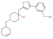 1-(3-cyclohexen-1-ylmethyl)-4-{[3-(3-methoxyphenyl)-5-isoxazolyl]methyl}-4-piperidinol