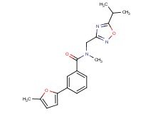 N-[(5-isopropyl-1,2,4-oxadiazol-3-yl)methyl]-N-methyl-3-(5-methyl-2-furyl)benzamide