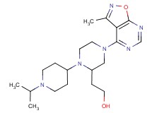 2-[1-(1-isopropyl-4-piperidinyl)-4-(3-methylisoxazolo[5,4-d]pyrimidin-4-yl)-2-piperazinyl]ethanol