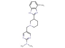 N,N-dimethyl-5-{[3-(4-methyl-1H-benzimidazol-2-yl)-1-piperidinyl]methyl}-2-pyrimidinamine