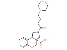 (3aR*,9bR*)-2-(4-morpholin-4-ylbutanoyl)-1,2,3,9b-tetrahydrochromeno[3,4-c]pyrrole-3a(4H)-carboxylic acid