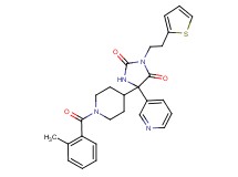5-[1-(2-methylbenzoyl)-4-piperidinyl]-5-(3-pyridinyl)-3-[2-(2-thienyl)ethyl]-2,4-imidazolidinedione