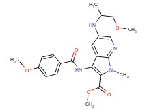 methyl 3-[(4-methoxybenzoyl)amino]-5-[(2-methoxy-1-methylethyl)amino]-1-methyl-1H-pyrrolo[2,3-b]pyridine-2-carboxylate