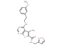 N-(3-isoxazolylmethyl)-4-{[2-(3-methoxyphenyl)ethyl]amino}-5-methylthieno[2,3-d]pyrimidine-6-carboxamide