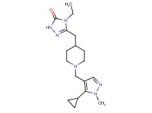 5-({1-[(5-cyclopropyl-1-methyl-1H-pyrazol-4-yl)methyl]-4-piperidinyl}methyl)-4-ethyl-2,4-dihydro-3H-1,2,4-triazol-3-one