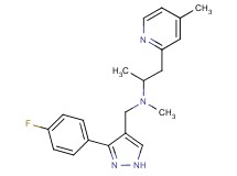 N-{[3-(4-fluorophenyl)-1H-pyrazol-4-yl]methyl}-N-methyl-1-(4-methylpyridin-2-yl)propan-2-amine