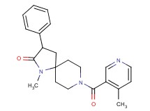 1-methyl-8-[(4-methyl-3-pyridinyl)carbonyl]-3-phenyl-1,8-diazaspiro[4.5]decan-2-one
