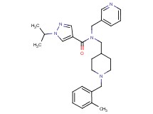 1-isopropyl-N-{[1-(2-methylbenzyl)-4-piperidinyl]methyl}-N-(3-pyridinylmethyl)-1H-pyrazole-4-carboxamide
