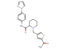 1-[(5-acetyl-3-thienyl)methyl]-N-[4-(1H-pyrazol-1-yl)phenyl]-2-piperidinecarboxamide