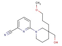 6-[3-(hydroxymethyl)-3-(3-methoxypropyl)-1-piperidinyl]-2-pyridinecarbonitrile