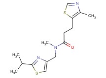 N-[(2-isopropyl-1,3-thiazol-4-yl)methyl]-N-methyl-3-(4-methyl-1,3-thiazol-5-yl)propanamide