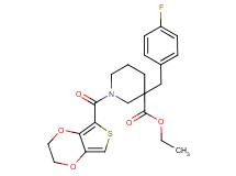 ethyl 1-(2,3-dihydrothieno[3,4-b][1,4]dioxin-5-ylcarbonyl)-3-(4-fluorobenzyl)-3-piperidinecarboxylate