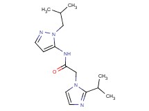 N-(1-isobutyl-1H-pyrazol-5-yl)-2-(2-isopropyl-1H-imidazol-1-yl)acetamide trifluoroacetate