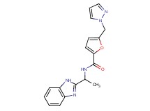 N-[1-(1H-benzimidazol-2-yl)ethyl]-5-(1H-pyrazol-1-ylmethyl)-2-furamide