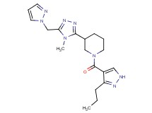 3-[4-methyl-5-(1H-pyrazol-1-ylmethyl)-4H-1,2,4-triazol-3-yl]-1-[(3-propyl-1H-pyrazol-4-yl)carbonyl]piperidine