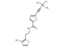 5-(3-hydroxy-3-methylbut-1-yn-1-yl)-N-[2-(3-methyl-2-thienyl)ethyl]-2-furamide