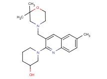 1-{3-[(2,2-dimethyl-4-morpholinyl)methyl]-6-methyl-2-quinolinyl}-3-piperidinol
