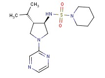 N-[(3R*,4S*)-4-isopropyl-1-(2-pyrazinyl)-3-pyrrolidinyl]-1-piperidinesulfonamide