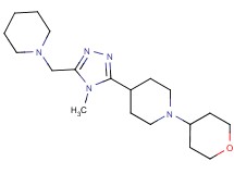 4-[4-methyl-5-(piperidin-1-ylmethyl)-4H-1,2,4-triazol-3-yl]-1-(tetrahydro-2H-pyran-4-yl)piperidine