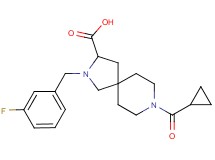 8-(cyclopropylcarbonyl)-2-(3-fluorobenzyl)-2,8-diazaspiro[4.5]decane-3-carboxylic acid