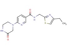N-[(4-ethyl-1,3-thiazol-2-yl)methyl]-6-(3-oxo-1-piperazinyl)nicotinamide
