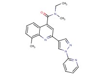 N-ethyl-N,8-dimethyl-2-(1-pyridin-2-yl-1H-pyrazol-4-yl)quinoline-4-carboxamide