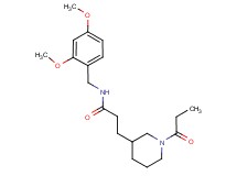 N-(2,4-dimethoxybenzyl)-3-(1-propionylpiperidin-3-yl)propanamide