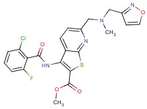 methyl 3-[(2-chloro-6-fluorobenzoyl)amino]-6-{[(3-isoxazolylmethyl)(methyl)amino]methyl}thieno[2,3-b]pyridine-2-carboxylate