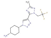 (cis-4-{4-[3-methyl-1-(2,2,2-trifluoroethyl)-1H-1,2,4-triazol-5-yl]-1H-1,2,3-triazol-1-yl}cyclohexyl)amine