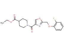 ethyl 1-({2-[(2-fluorophenoxy)methyl]-1,3-oxazol-4-yl}carbonyl)-4-piperidinecarboxylate