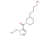 1-[(1-ethyl-1H-pyrazol-5-yl)carbonyl]-3-(3-methoxypropyl)piperidine