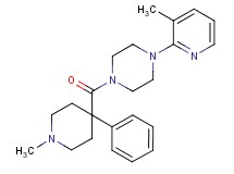 1-[(1-methyl-4-phenyl-4-piperidinyl)carbonyl]-4-(3-methyl-2-pyridinyl)piperazine