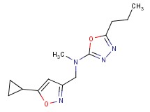 N-[(5-cyclopropylisoxazol-3-yl)methyl]-N-methyl-5-propyl-1,3,4-oxadiazol-2-amine