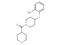 4-[(2-methylphenyl)thio]-1-(tetrahydro-2H-pyran-4-ylcarbonyl)piperidine