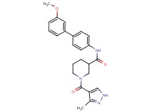 N-(3'-methoxy-4-biphenylyl)-1-[(3-methyl-1H-pyrazol-4-yl)carbonyl]-3-piperidinecarboxamide