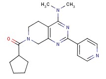 7-(cyclopentylcarbonyl)-N,N-dimethyl-2-(4-pyridinyl)-5,6,7,8-tetrahydropyrido[3,4-d]pyrimidin-4-amine