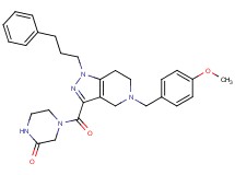 4-{[5-(4-methoxybenzyl)-1-(3-phenylpropyl)-4,5,6,7-tetrahydro-1H-pyrazolo[4,3-c]pyridin-3-yl]carbonyl}-2-piperazinone