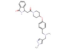 3-(2-{4-[4-({methyl[(1-methyl-1H-pyrazol-4-yl)methyl]amino}methyl)phenoxy]-1-piperidinyl}-2-oxoethyl)-1-isoindolinone
