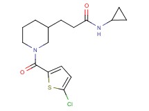 3-{1-[(5-chloro-2-thienyl)carbonyl]-3-piperidinyl}-N-cyclopropylpropanamide