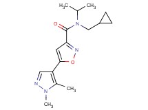 N-(cyclopropylmethyl)-5-(1,5-dimethyl-1H-pyrazol-4-yl)-N-isopropylisoxazole-3-carboxamide