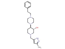 (3R*,4R*)-1-[(3-methyl-1H-pyrazol-5-yl)methyl]-4-[4-(2-phenylethyl)-1-piperazinyl]-3-piperidinol
