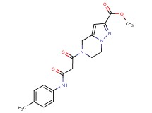 methyl 5-{3-[(4-methylphenyl)amino]-3-oxopropanoyl}-4,5,6,7-tetrahydropyrazolo[1,5-a]pyrazine-2-carboxylate