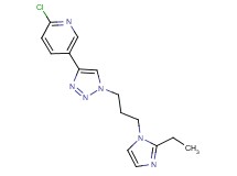 2-chloro-5-{1-[3-(2-ethyl-1H-imidazol-1-yl)propyl]-1H-1,2,3-triazol-4-yl}pyridine