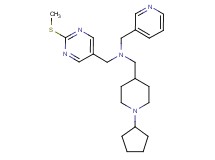 1-(1-cyclopentyl-4-piperidinyl)-N-{[2-(methylthio)-5-pyrimidinyl]methyl}-N-(3-pyridinylmethyl)methanamine