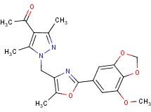 1-(1-{[2-(7-methoxy-1,3-benzodioxol-5-yl)-5-methyl-1,3-oxazol-4-yl]methyl}-3,5-dimethyl-1H-pyrazol-4-yl)ethanone